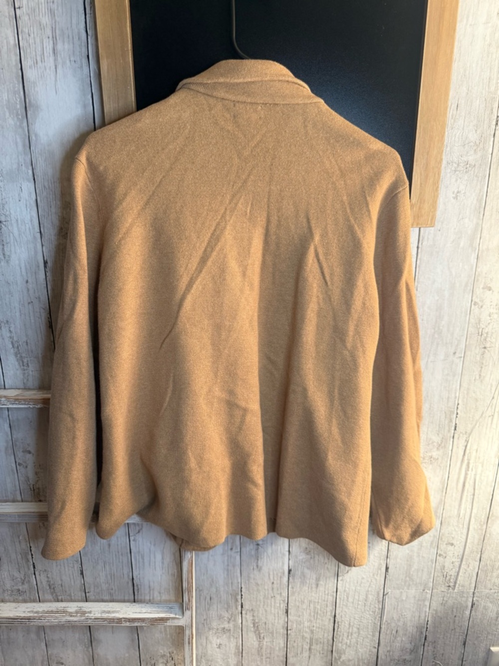 J Crew Schoolboy Sweater Blazer Womens XL Camel Tan Preppy Career Office - Picture 5 of 7